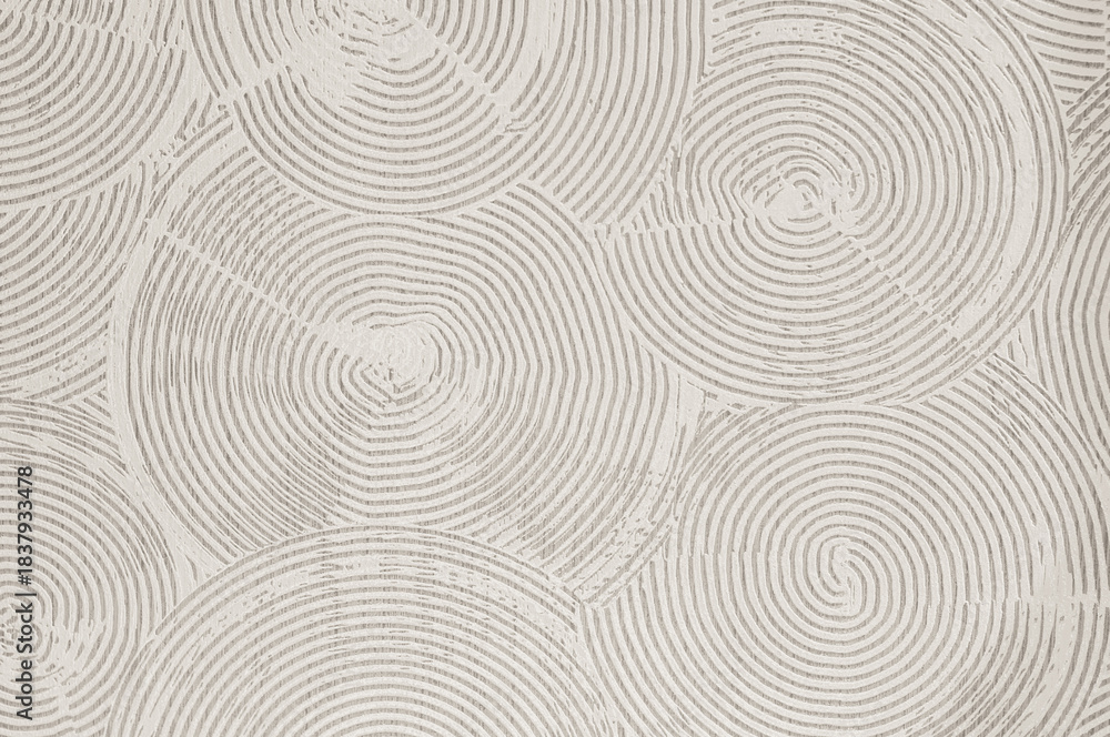 Naklejka premium Abstract cloud dancer pattern with concentric circles in neutral tones