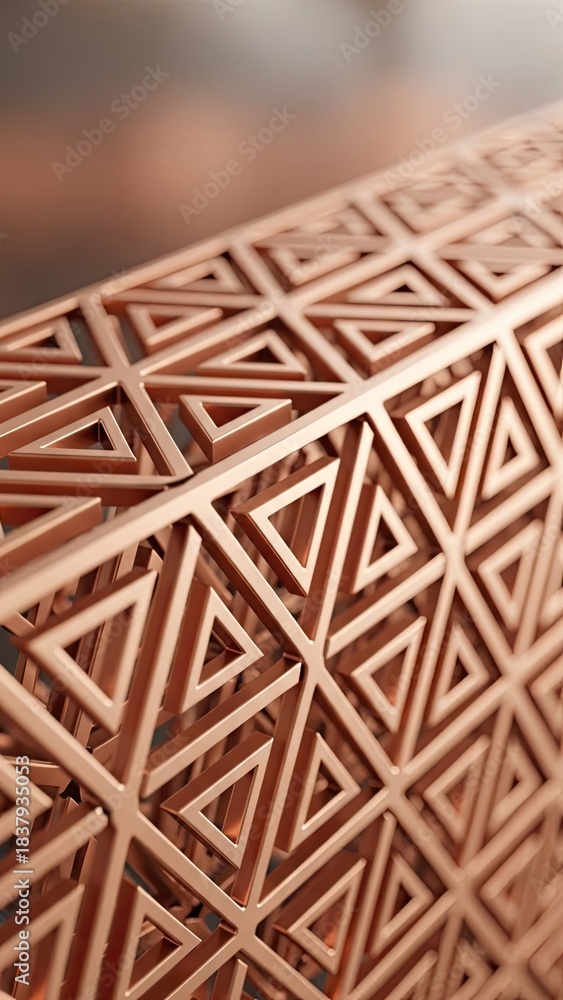 Naklejka premium Geometric abstract structure featuring triangles and linear patterns modern design