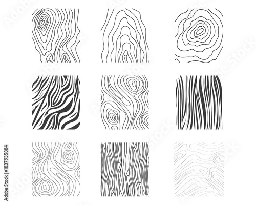 Crosshatch patterns range hand drawn texture set, crosshatch line doodle grunge background. Scribble graphite strokes, lines, wood, shading elements.