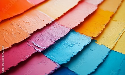 Paper edge and abstract paint background for creative home improvement or decoration projects. Sheet color comparisons for space design, mockups, and renovation efforts, Generative AI