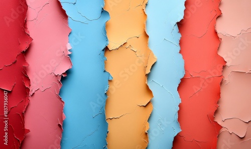 Paper edge and abstract paint background for creative home improvement or decoration projects. Sheet color comparisons for space design, mockups, and renovation efforts, Generative AI