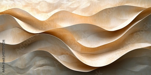 Paper mache art with handmade cardboard for creative recycling projects. 3D sheet patterns with corrugated layers for mockups and design projects, Generative AI