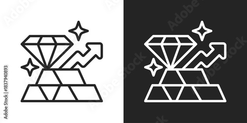 Value Icon In Black And White Line Style