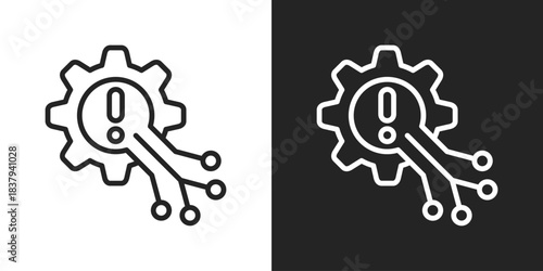 Cause Icon In Black And White Line Style