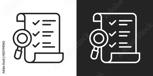 Check Icon In Black And White Line Style