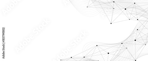 Abstract white, black digital technology futuristic communication high tech concept background. Digital background and big data technology. 