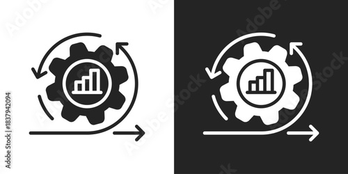Agility Icon In Black And White Glyph Style