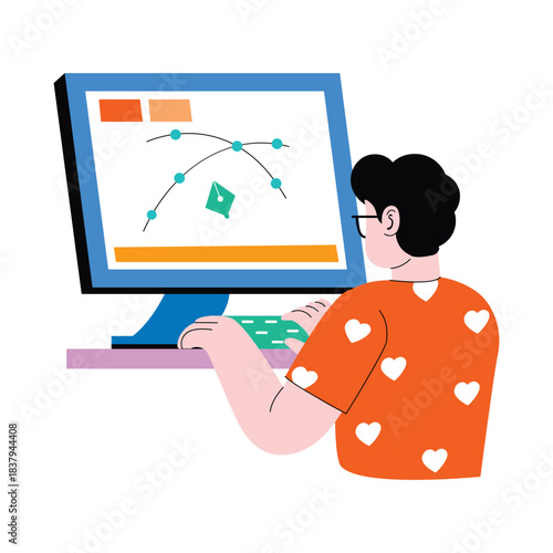 Graphics designer Flat Vector Icon EPS 10 File