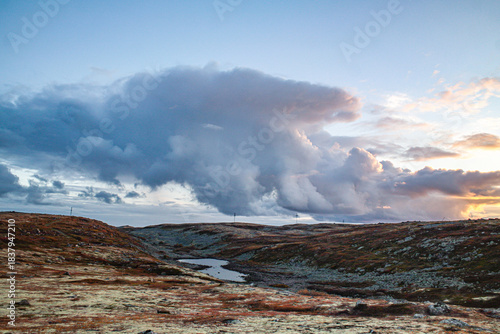 clouds over the mountains