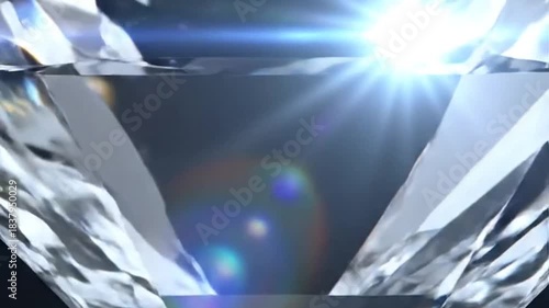 Sparkling facets capture radiant light