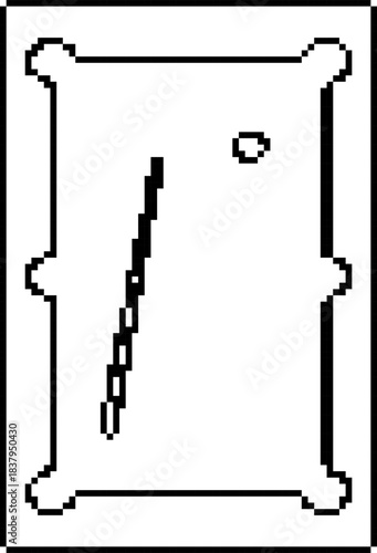 Billiards 8-bit pixel icon. Vector illustration.