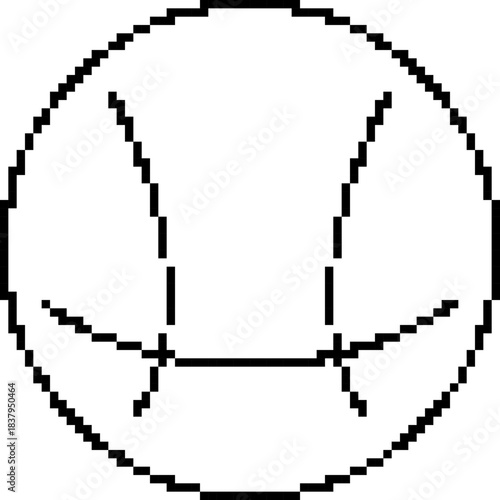 basketball 8-bit pixel icon. Vector illustration.