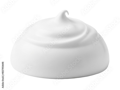 Fotografie Isolated dollop of whipped cream adds a touch of sweetness to any dessert or bev