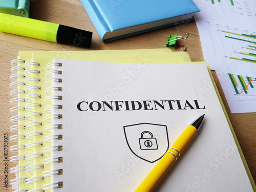 Confidential information For privacy and confidentiality, security and protection concepts. Confidential document with Sensitive information