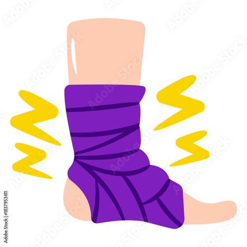 Premium download icon of foot bandage 