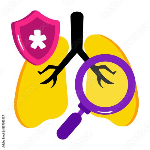 Premium download icon of lungs diagnosis 