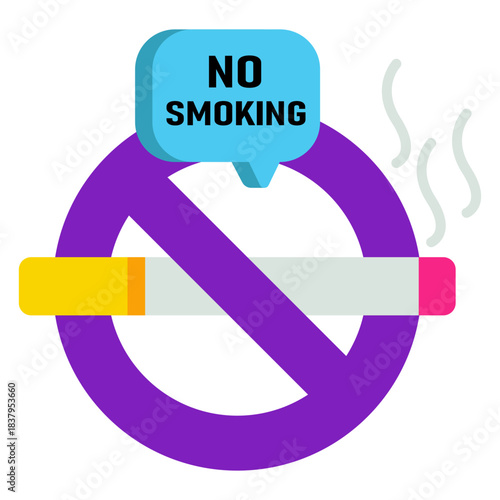 Creative design icon of no smoking