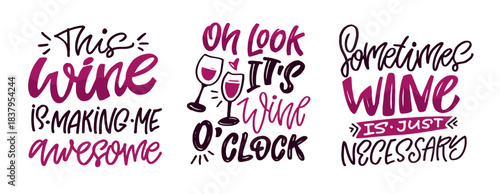 Funny hand drawn doodle lettering quote about wine lover. Lettering for t-shirt design, mug print, bag print, clothes fashion. 100% hand drawn vector image.

