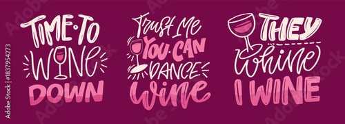 Funny hand drawn doodle lettering quote about wine lover. Lettering for t-shirt design, mug print, bag print, clothes fashion. 100% hand drawn vector image.
