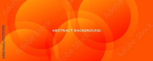 Abstract orange background with circles. modern trendy design