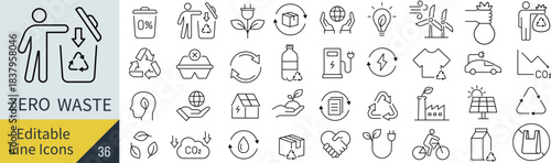 線の編集ができるゼロウエストに関するアイコンセット（アウトライン化していない）
