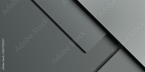 Overlapping light silver paper planes layer. Abstract background. 3D high quality rendering. 3D illustration. 3D CG.