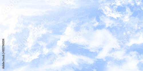 blue sky background. Beautiful blue sky background with fluffy white clouds, capturing the clear summer day and natural atmosphere