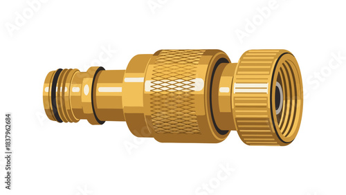 Brass garden hose adapter with textured grip
