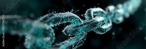 Digital Chain Link Breaking with Shattered Glass