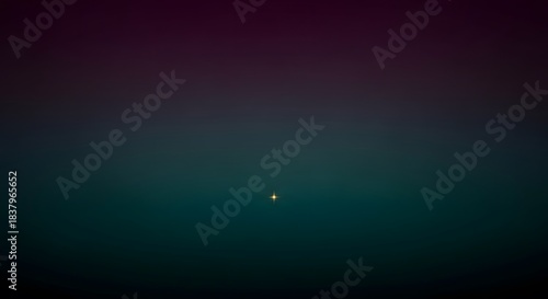Single Star Minimalist Gradient Deep Teal Purple Night Sky