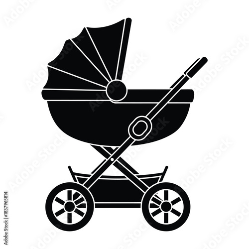 Baby stroller icon carriage pram