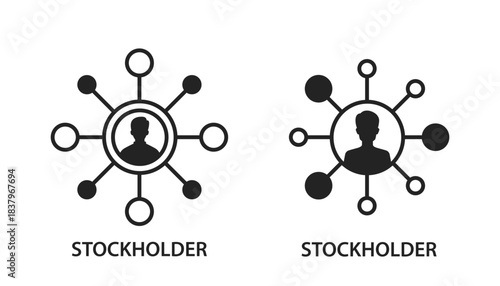 Stockholder icon. Investor vector icon