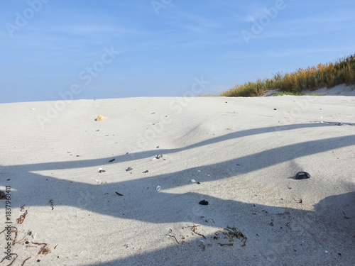 Unberührter Ostseestrand im Naturschutzgebiet mit Küste und Sand