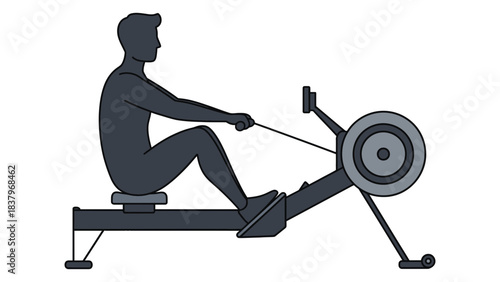 Rowing machine workout fitness exercise cardio gym equipment