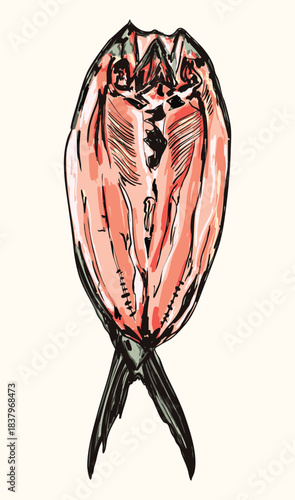 Boneless Fillet Milkfish Illustration