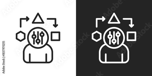 adaptation Icon In Black And White Line Style