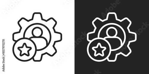 expert Icon In Black And White Line Style