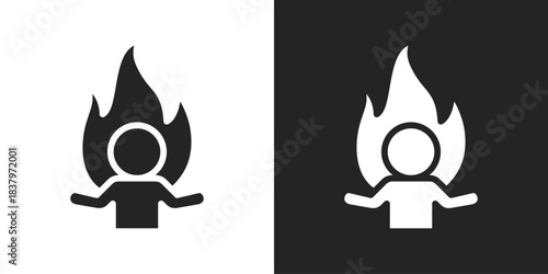 enthusiast Icon In Black And White Glyph Style