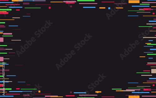 Glitch effect background. Glitch screen frame with noise effect, no signal TV screen, TV screen with errors.