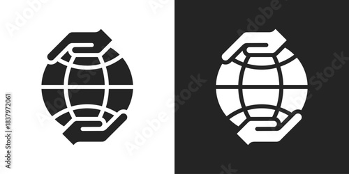 responsibility Icon In Black And White Glyph Style
