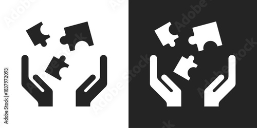 integrity Icon In Black And White Glyph Style