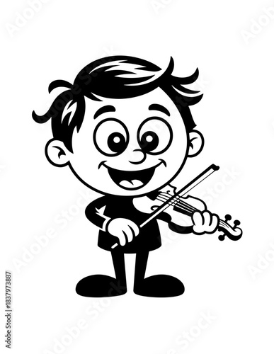 Silhouette of a violinist playing the violin
