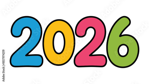 New Year Outlook 2026: A vibrant and colorful design displaying the number of the upcoming year, symbolizing the promise of new beginnings and opportunities. 