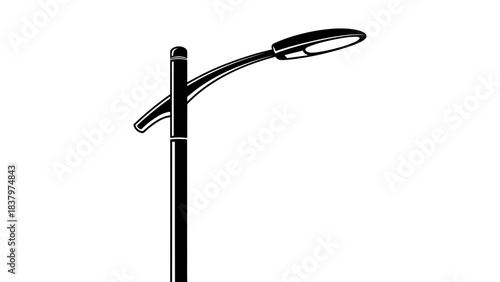 Modern Street Light Icon – Urban Lamp Post Silhouette Design