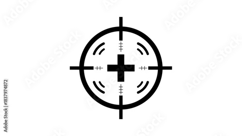 Target Focus Icon – Crosshair Signal Detection Symbol
