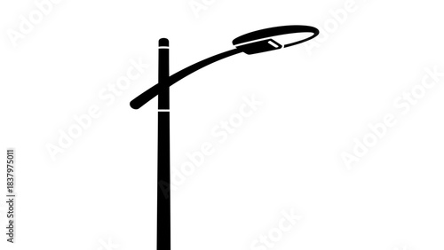 Modern Street Light Icon – Urban Lamp Post Silhouette Design