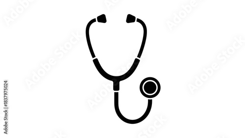 Stethoscope Icon – Medical Equipment Healthcare Symbol in Outline Style