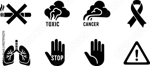 Toxic and Cancer Risk Prevention Symbols
