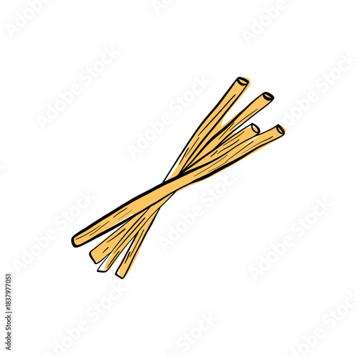 Italian pasta doodle classic shapes lasagna, spaghetti, penne, ravioli, farfalle, all drawn in clean outline style. Ideal for menus, packaging, branding and recipe illustrations
