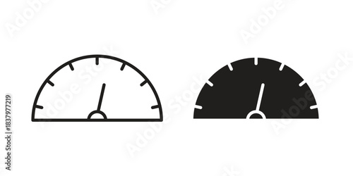 Speedometer icons set. Pixel Perfect scalable icons.